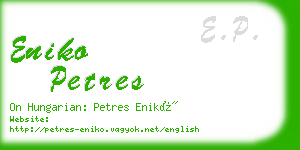 eniko petres business card
